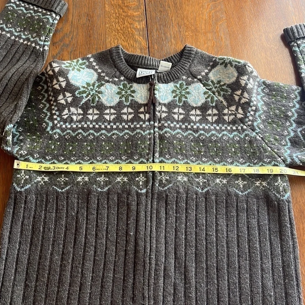 Field Gear Shetland Wool zip up cardigan size small long sleeves, dry clean
